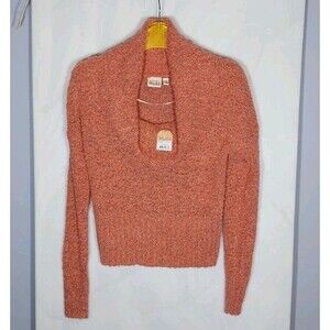 New Mudd Cowl Neck Sweater Juniors Sz XS Cropped Stretch Comfy Boho Chic Warm